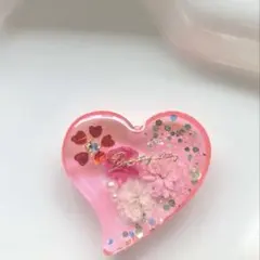 レジン ヘアゴム ハートとコデマリ ピンク系◡̈♥︎ - メルカリ