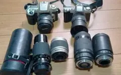 Nikon F60 　 PENTAX MZ-10　2台と交換レンズ４台セットのサムネイル