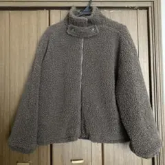 ブラウン フリースジャケット