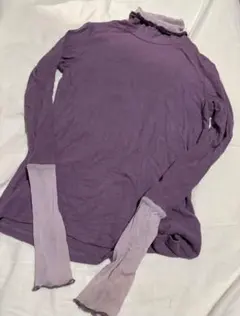 SANSeLF/ フリルタートルネック長袖トップス