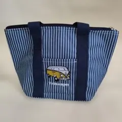 VWバス刺繍ストライプトートバッグ
