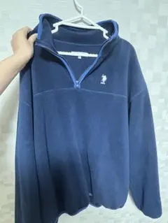 ネイビーハーフジップフリース