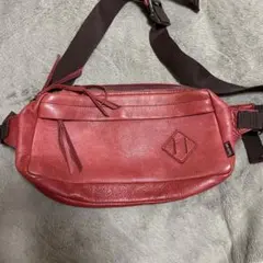 VANSON レザーウエストバッグ BEBG バーガンディ エンジ 本革 - メルカリ