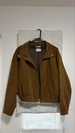 FREE’S MARTスタンドカラーブラウン スエード