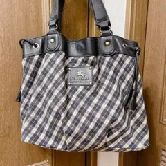 ❤️希少BURBERRY BLUE LABLE チェック トートバッグ タッセル