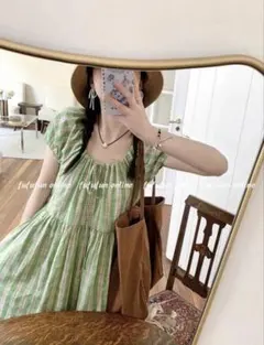 SHEIN シーン チェックワンピース