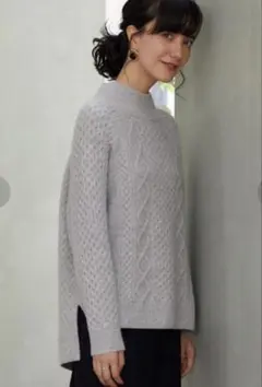 HAMILTON LAMBSWOOL グレー タートルネックセーター