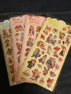 ズートピア ぷっくりシール(中身無し空洞タイプ) 4枚セット