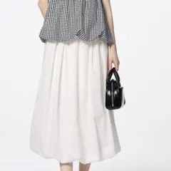gu バブルヘムミディスカート XL OFF WHITE