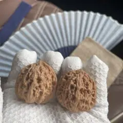 原桩大粗筋核桃 文玩 クルミ 遊ぶ胡桃、文玩核桃、クルミX型323536/30.7g その他素材 鏡淞堂