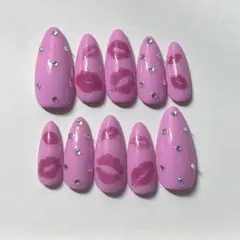 ♥︎ネイルチップ♥︎ 海外デザイン キスマネイル ギャルネイル