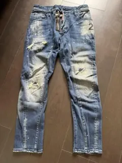 カモフラ柄 デニムパンツ ブルー ブラック DSQUARED2 - メルカリ