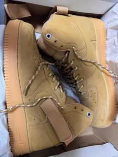 超希少 2019Nike Air Force 1 flax ブラウン ハイカット