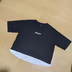 GREATプリント 黒 Tシャツ 140