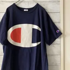 champion チャンピオン　Tシャツ　ビッグロゴ　刺繍ロゴ　古着屋購入