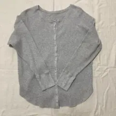 グリーンレーベルリラクシング　ワッフル生地　カーディガン