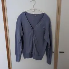 UNIQLO Vネックカーディガン ブルー Mサイズ