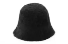 ファー風バケットハット　ブラック