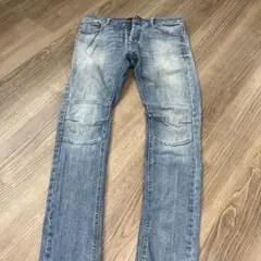 ライトブルーデニムパンツ ストレートレッグ