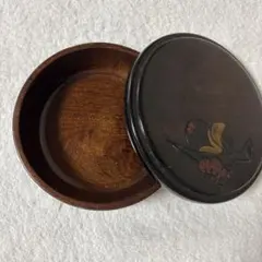 漆塗りの木製菓子器 直径約20cm