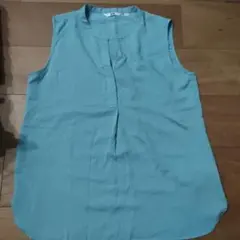最終値下げ‼️UNIQLO ノースリーブシャツ L 青緑