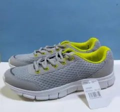 グレー/イエロー ランニングシューズ