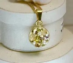 スワロフスキー　クリスタル使用　ご褒美　ネックレス　シャンパンゴールド