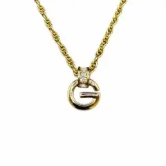 GIVENCHY ジバンシー Gロゴ ラインストーン ネックレス ゴールドカラーのサムネイル