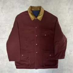 커버 올 리버시블 캐시미어 & 퀼팅 이탈리아제 90s 가죽 칼라