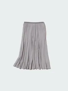 ユニクロ プリーツロングスカート グレー サイズL