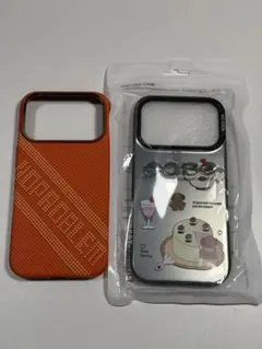 美品】iPhone 17 Pro ケース 2点まとめ売り（オレンジ/ケーキ柄）