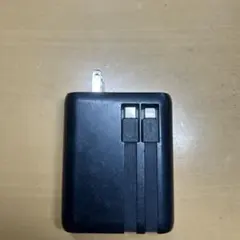 コンパクト黒モバイルバッテリー USB Type-C