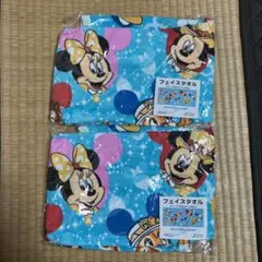 ディズニー フェイスタオル 2枚セット
