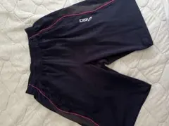 asics 黒 ショートパンツ ピンクライン