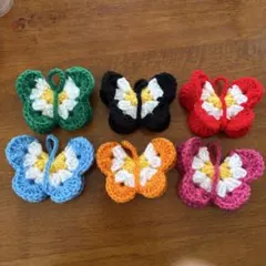 蝶々アクリルたわし6個セット