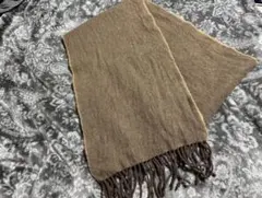 TOMMY HILFIGER トミーヒルフィガー ベージュマフラーフリンジ付き