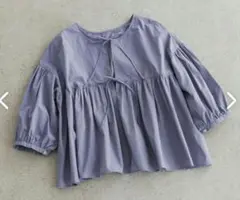 MAGALI マガリ コットン ウエストギャザー プルオーバー パープル 