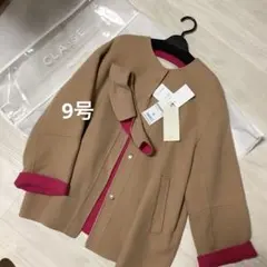 ドゥクラッセ　カシミヤ混ウールリバー2wayショートコート