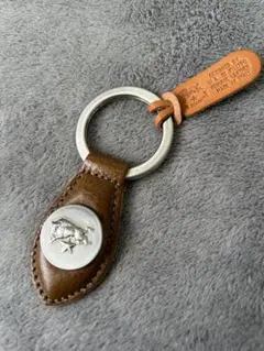 イルビゾンテ レザーキーホルダー IL BISONTE 未使用アンティークレザー