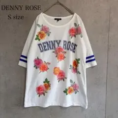 DENNY ROSE S 花柄 ロゴ 半袖 Tシャツ ホワイト イタリアのサムネイル