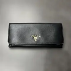 PRADA ブラック　レザー 長財布