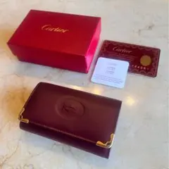 未使用◇共箱保証書付き◇Cartierカルティエ◇6連キーケース　バーガンディのサムネイル