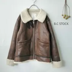 B.C STOCK◉フェイクレザーボアブルゾン　ベイクルーズ　男女兼用