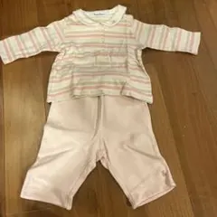 familiar ベビーパジャマ ピンクストライプ