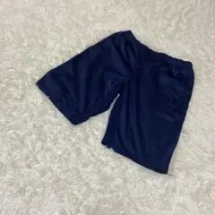 [adidas] ショートパンツ スポーツ用 ネイビー M 白ライン 紐なし