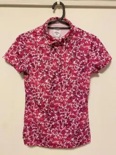 【美品】キャロウェイ ポロシャツ S ピンク 花柄