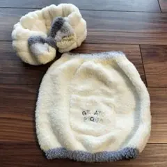 GELATO PIQUE（ジェラートピケ）腹巻きヘアバンドセット（白青水色黄色）