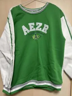 AEZR グリーン グレー 長袖トレーナー M