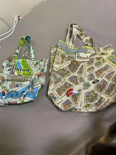 Harrods 地図柄 トートバッグ セット