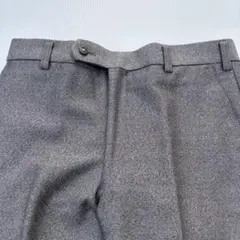 美品 日本製 ウール混 スラックス グレー W82 センタープレス 古着